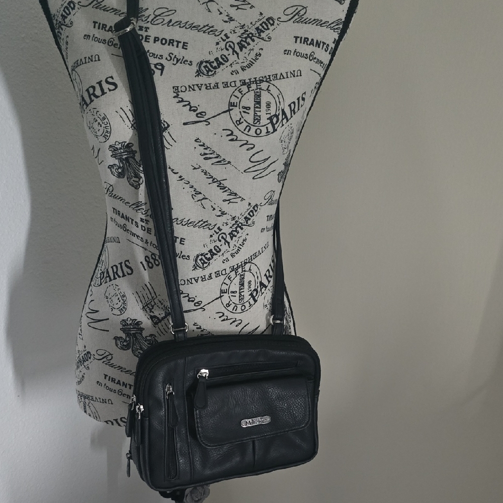 MultiSac Black & Silver W/ Lots Of Compartments Crossbody Bag (EUC)🖤🩶🖤